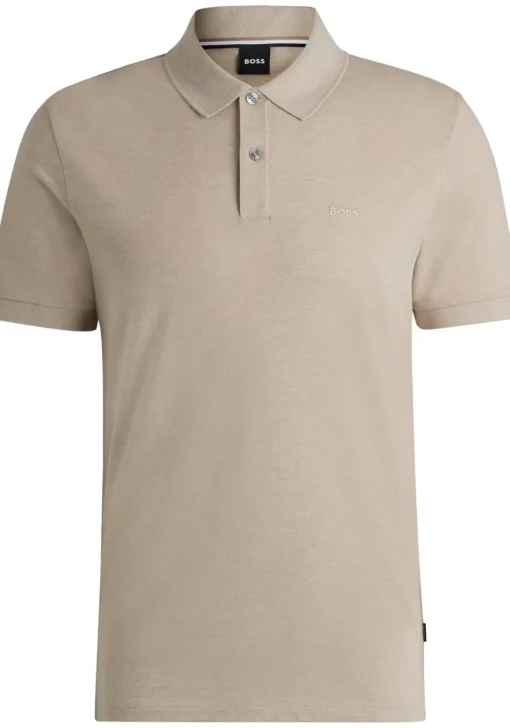 BOSS Pallas regular fit polo, pique, beige