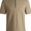 BOSS Paras regular fit heren polo, pique, licht beige