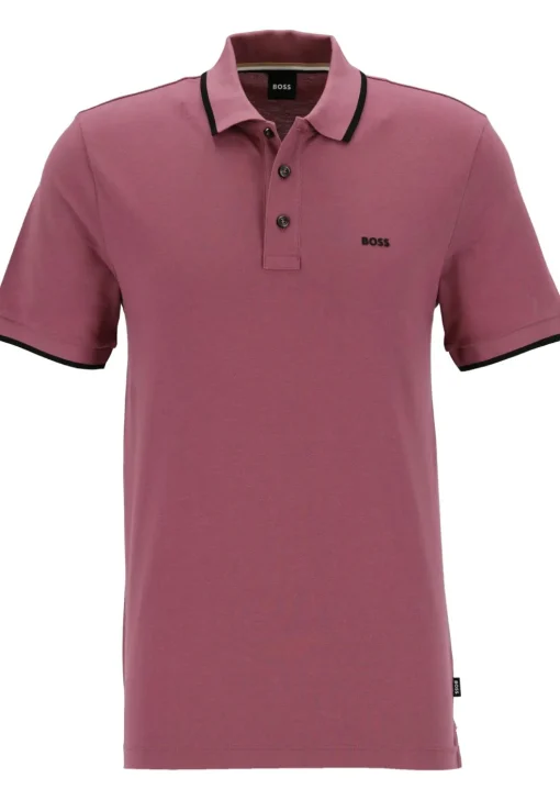 BOSS Parlay regular fit polo, pique, paars