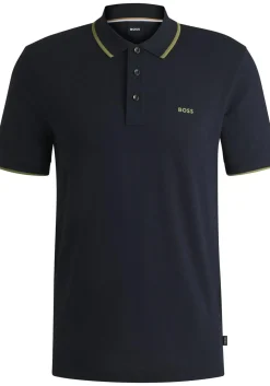 BOSS Parlay regular fit polo, pique, navy blauw