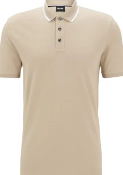 BOSS Parlay regular fit polo, pique, beige
