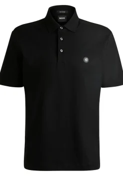 BOSS Parris regular fit heren polo, pique, zwart
