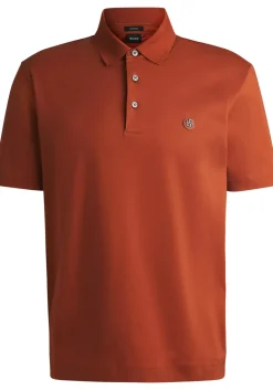 BOSS Parris regular fit heren polo, pique, donker oranje