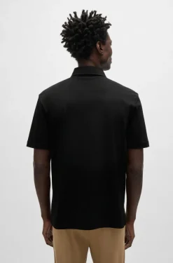 BOSS Parris regular fit heren polo, pique, zwart