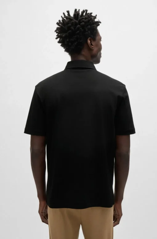BOSS Parris regular fit heren polo, pique, zwart