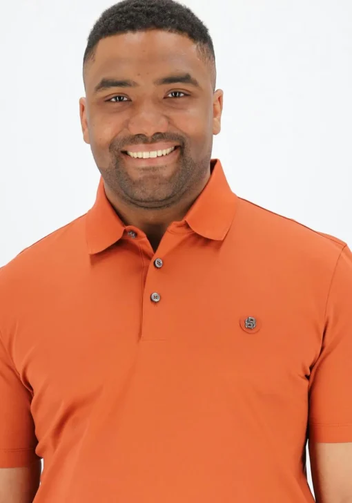 BOSS Parris regular fit heren polo, pique, donker oranje