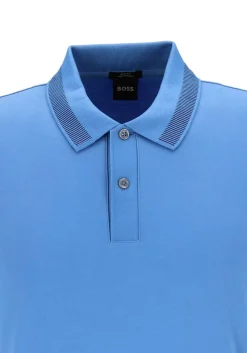 BOSS Phillipson slim fit heren polo, pique, kobalt blauw