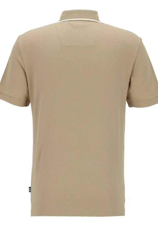 BOSS Prout regular fit heren polo, pique, licht beige