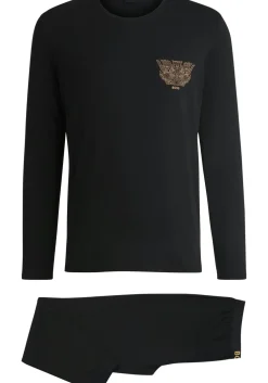 BOSS Relax Long Set, heren pyjama set, zwart