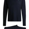 BOSS Relax Long Set, heren pyjama set, donkerblauw