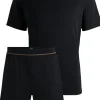 BOSS Ultra Short Set, heren shortama set, zwart