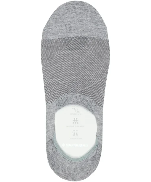 Burlington Athleisure dames invisible sokken, grijs (light grey mel.)