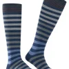 Burlington Blackpool heren kniekousen, blauw (dark blue mel.)