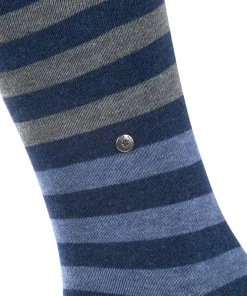 Burlington Blackpool heren kniekousen, blauw (dark blue mel.)