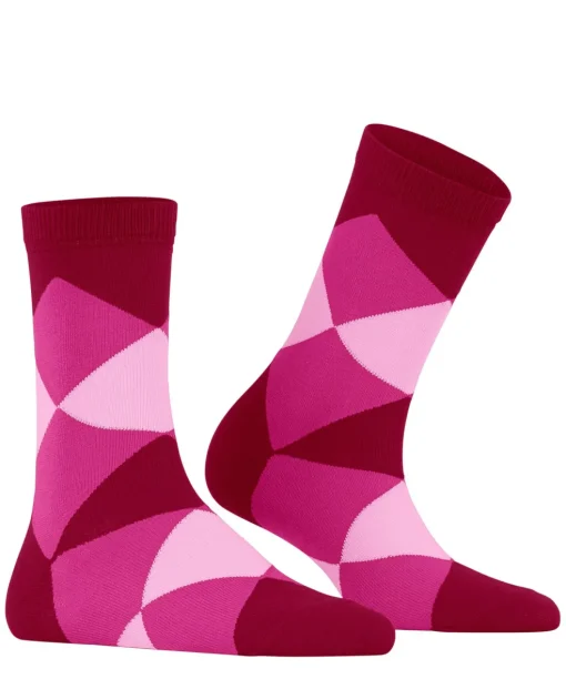 Burlington Bonnie damessokken kort, roze (cranberry)