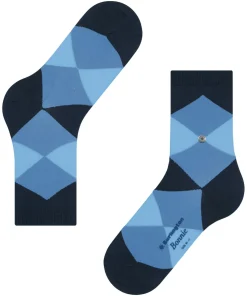 Burlington Bonnie damessokken kort, blauw (marine)
