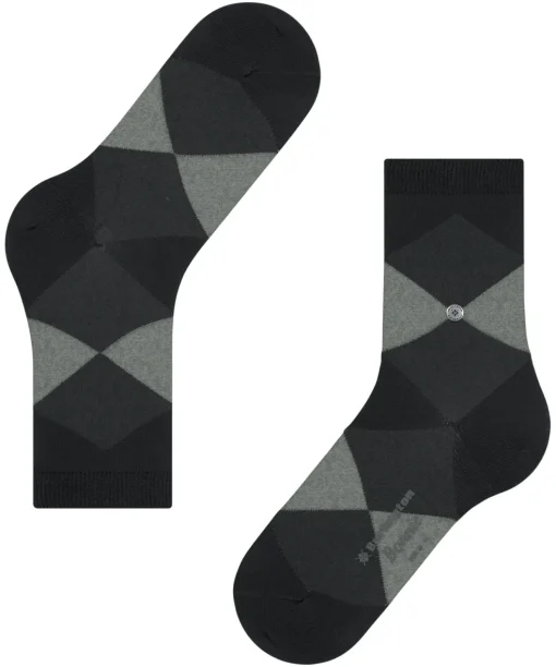 Burlington Bonnie damessokken kort, zwart (black)