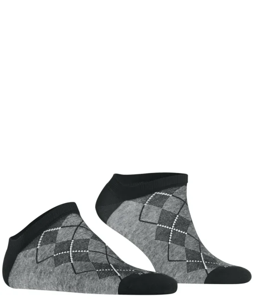Burlington Carrington heren sneakersokken, zwart (black)