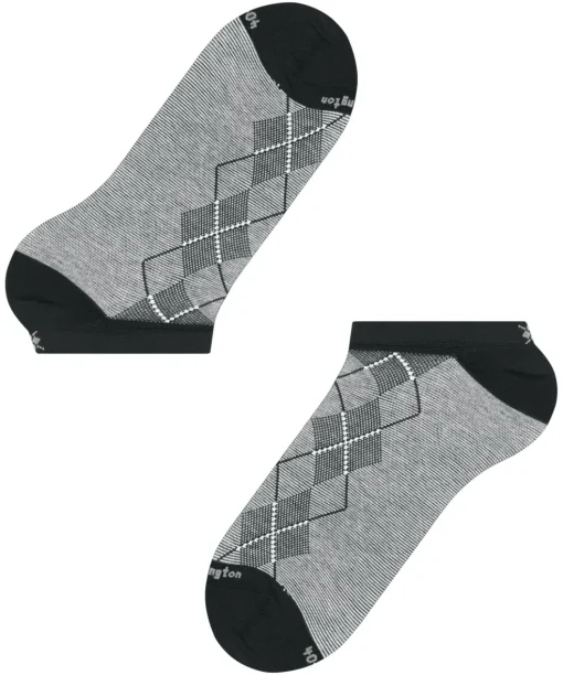 Burlington Carrington heren sneakersokken, zwart (black)