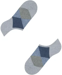 Burlington Clyde heren sneakersokken, blauw (arctic mel.)