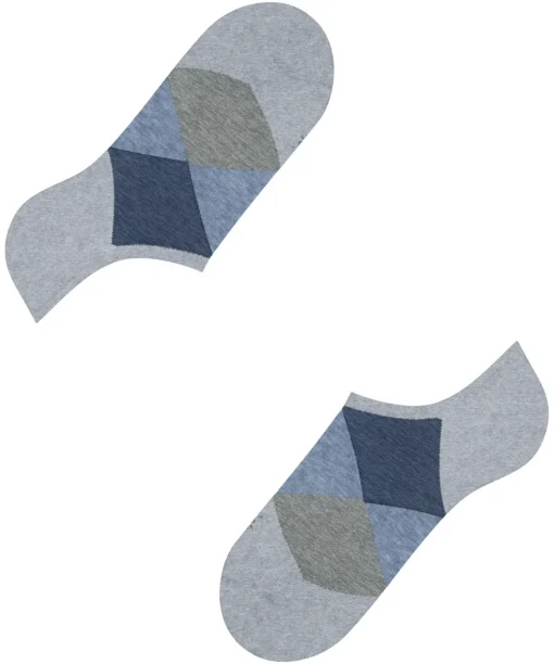 Burlington Clyde heren sneakersokken, blauw (arctic mel.)