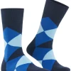 Burlington Clyde herensokken, blauw (marine)
