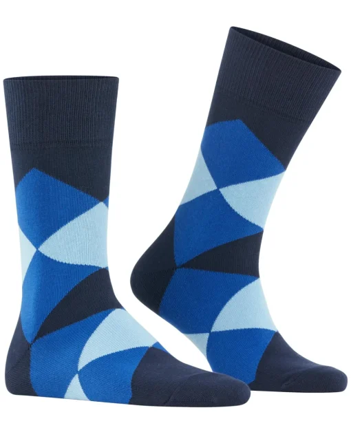 Burlington Clyde herensokken, blauw (marine)