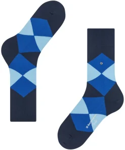Burlington Clyde herensokken, blauw (marine)