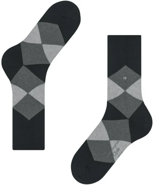 Burlington Clyde herensokken, zwart (black)