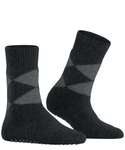 Burlington Cosy Argyle damessokken, zwart (black)