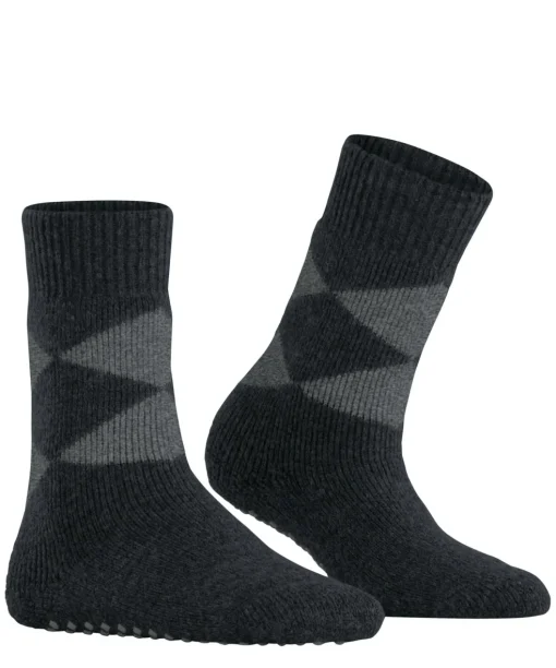 Burlington Cosy Argyle damessokken, zwart (black)