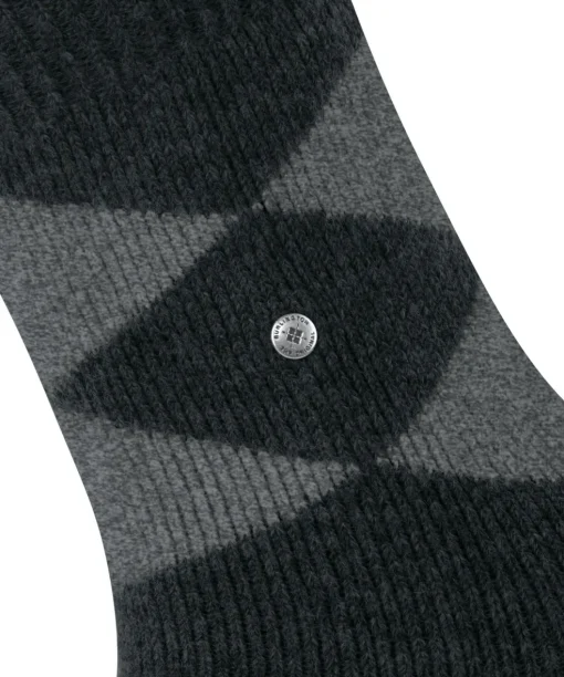 Burlington Cosy Argyle damessokken, zwart (black)