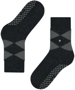 Burlington Cosy Argyle damessokken, zwart (black)