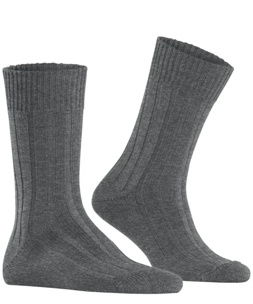 Burlington Dover herensokken, grijs (dark grey)