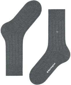 Burlington Dover herensokken, grijs (dark grey)