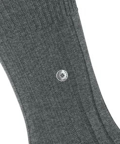 Burlington Dover herensokken, grijs (dark grey)