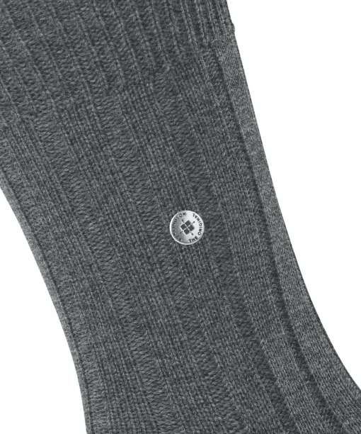 Burlington Dover herensokken, grijs (dark grey)