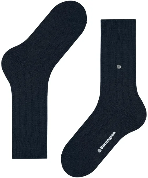 Burlington Dover herensokken, blauw (marine)