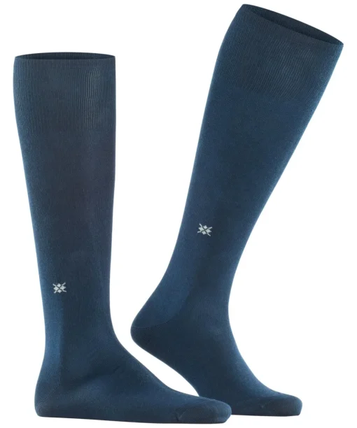 Burlington Dublin heren kniekousen, blauw (marine)