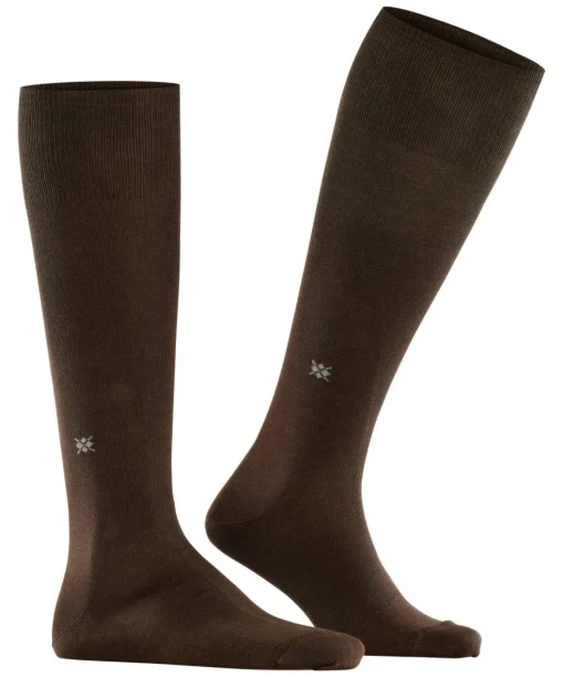 Burlington Dublin heren kniekousen, bruin (chocolate)