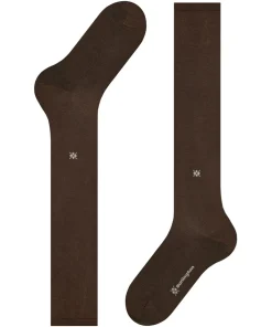 Burlington Dublin heren kniekousen, bruin (chocolate)