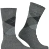 Burlington Dundee herensokken, grijs (carbon mel.)