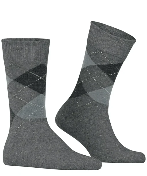 Burlington Dundee herensokken, grijs (carbon mel.)