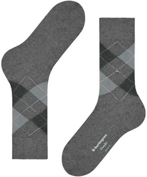 Burlington Dundee herensokken, grijs (carbon mel.)