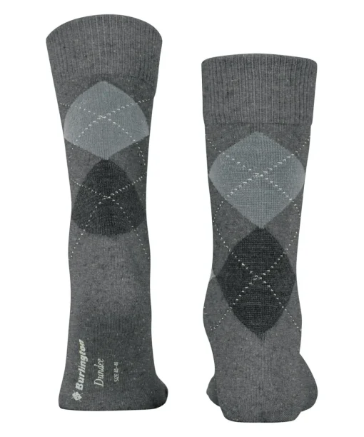 Burlington Dundee herensokken, grijs (carbon mel.)