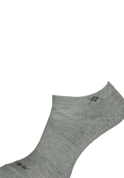 Burlington Everyday dames enkelsokken (2-pack), katoen, grijs