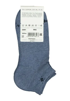 Burlington Everyday dames enkelsokken (2-pack), katoen, jeans blauw