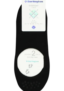 Burlington Everyday dames invisible sokken (2-pack), katoen, zwart