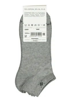 Burlington Everyday dames enkelsokken (2-pack), katoen, grijs
