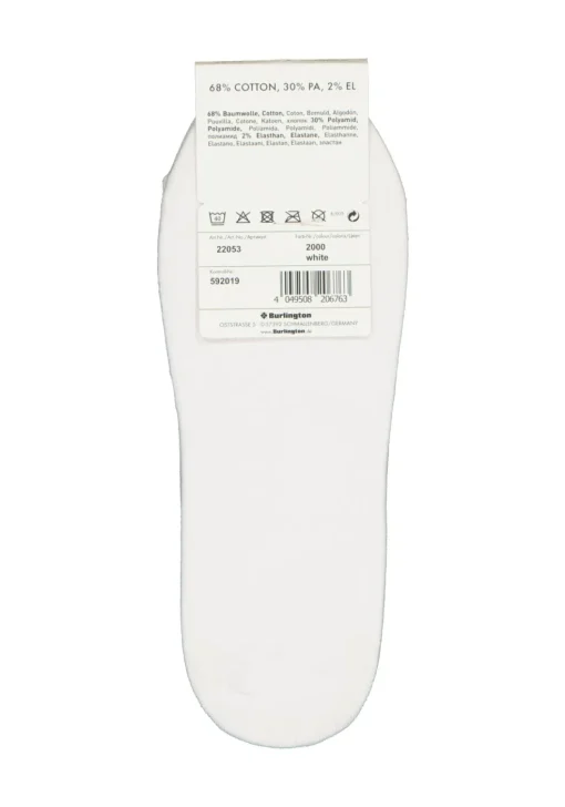 Burlington Everyday dames invisible sokken (2-pack), katoen, wit